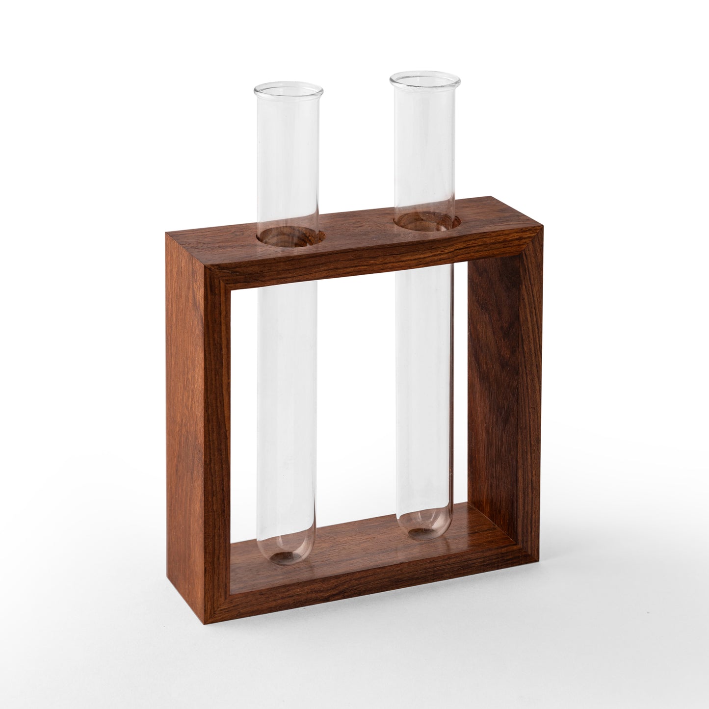 Wood Double Test Tube Planter